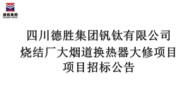 烧结厂大烟道换热器大修项目