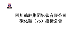 2020年度4月份碳化硅（75）招标通告