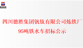 四川4166am金沙信心之选集团钒钛有限公司炼铁厂95吨铁水趁魅招标公示